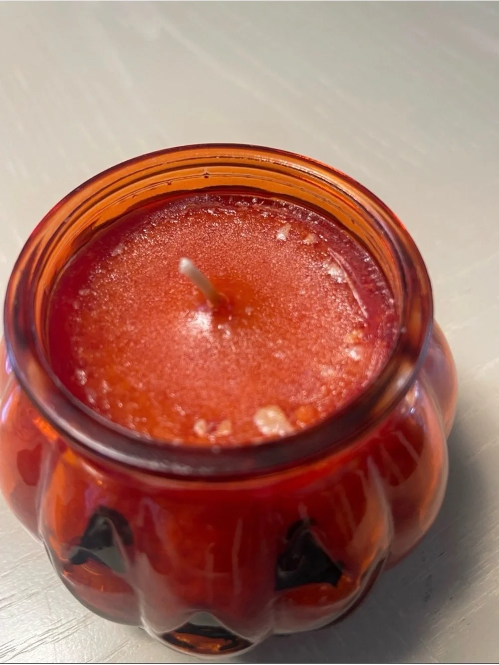 Halloween Jack-O'-Lantern Candle with Witch Hat - Orange & Black